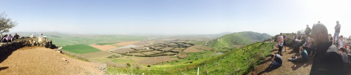A panoramic view of the Golan Heights, where the group learned about the 6 Day War. 